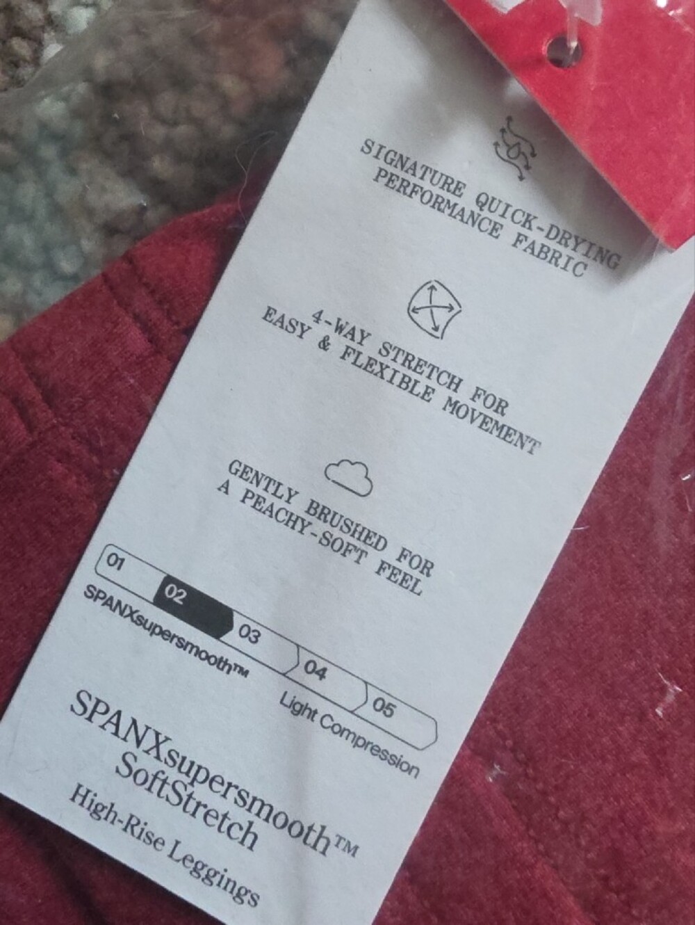 SPANX Wine Red Matching Quarter Zip and Leggings Set NWT - Picture 2 of 4
